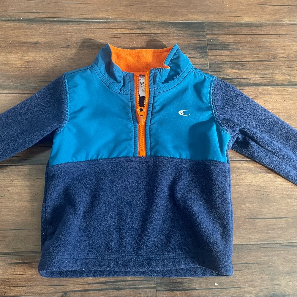 Carter's Vibrant Blue and Orange Fleece Pullover